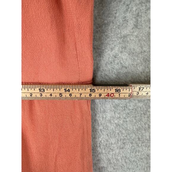 TOBI Maxi Dress Size Large Coral Peach Front Slits Halter Wedding Guest Formal - Picture 10 of 13